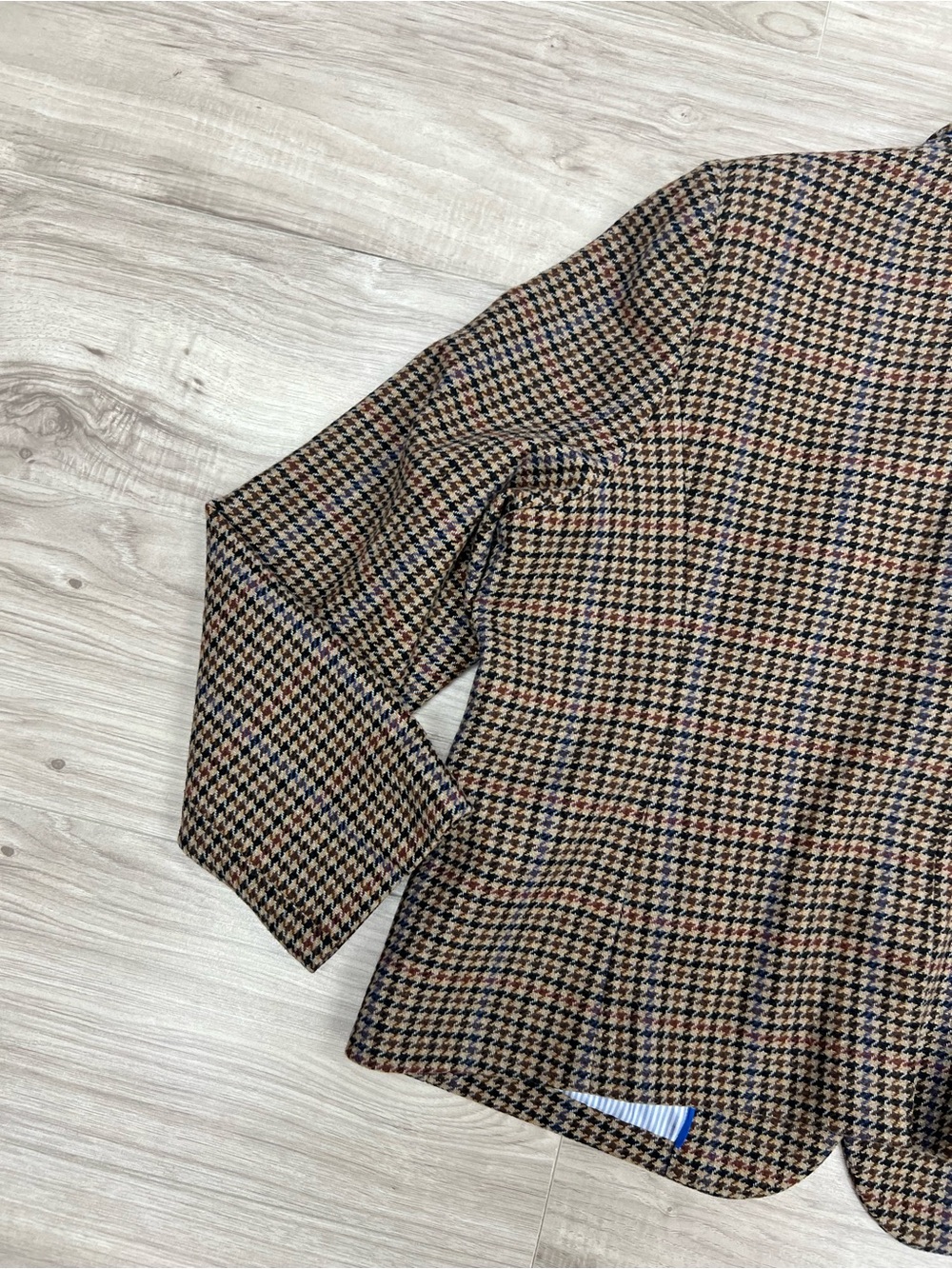 J CREW FACTORY Wool Blend Schoolboy Blazer in Houndstooth Size 20 - Picture 10 of 16